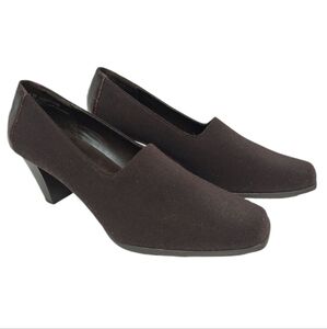 Studio Works Women's Brown Slip-On Heels Loafers Shoes Size 8.5M NWOT